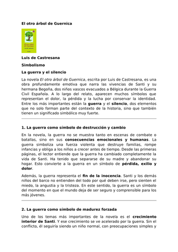 El otro árbol de Guernica by Luis de Castresana – Symbolism – War and Silence