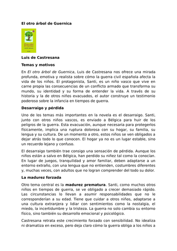 El otro árbol de Guernica by Luis de Castresana – Themes and Motifs – Childhood in Times of War