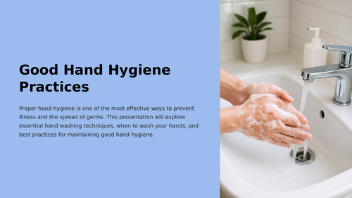 Good Hand Hygiene Practices