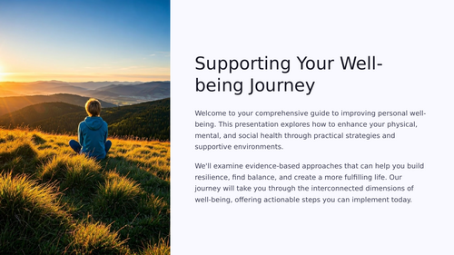 Supporting Your Well-being Journey