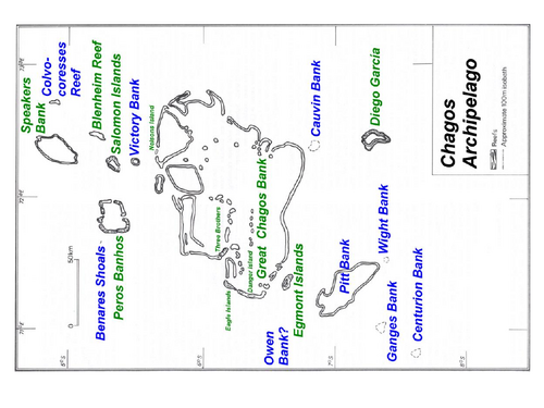 The Chagos Archipelago with Atolls