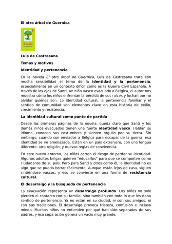 El otro árbol de Guernica by Luis de Castresana – Themes and Motifs – Identity