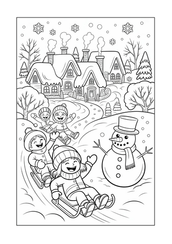 Winter Coloring Pages For kids