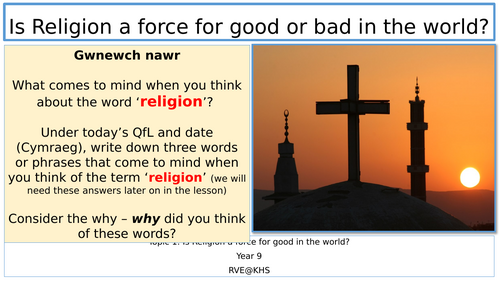 L1 - Is Religion a force for good or bad in the world?