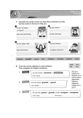 KS3 French Year 7 – Tu es comment ? | Describing Yourself Lesson (Adjectives & Personality)|
