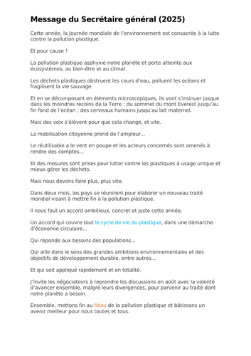 IB - Sharing the planet - L'environnement