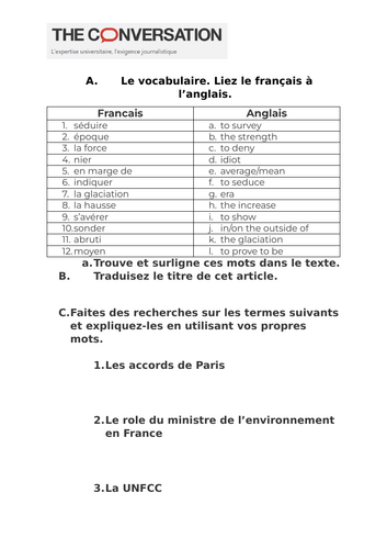 IB - Sharing the planet - L'environnement - Le climatoscepticisme