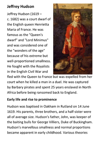 Jeffrey Hudson Handout