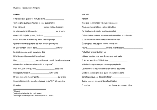 IB - Sharing the planet - L'environnement - Chanson plus rien
