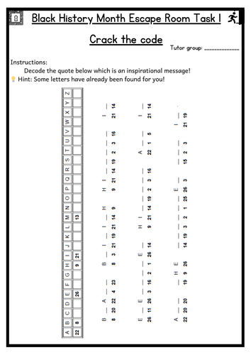 Black History Month Escape Room Version 1