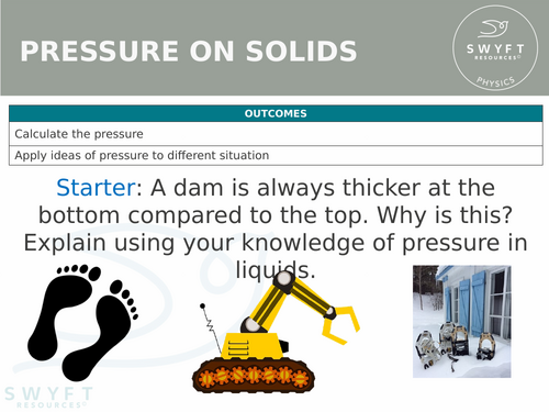 KS3 ~ Year 8 ~ Pressure on Solids