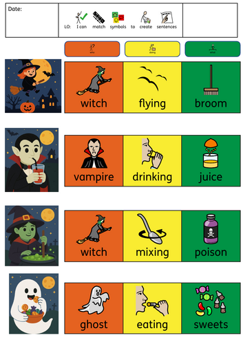 Halloween Colourful Semantics