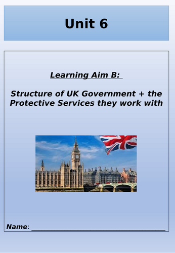 Level 3 Btec Protective Service's Unit 6 - Learning Aim B - Full topic 8hours