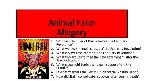 Animal Farm - Allegory