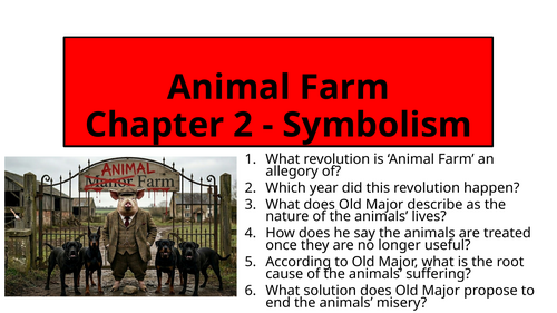 Animal Farm - Chapter 2 (Symbolism)