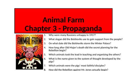 Animal Farm - Chapter 3 (Propaganda)