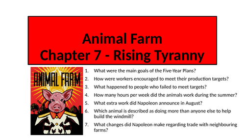 Animal Farm - Chapter 7 (Rising Tyranny)