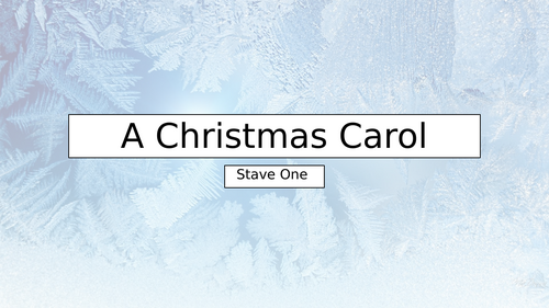 A Christmas Carol - Stave One
