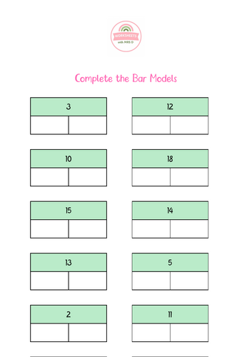 Complete the bar models