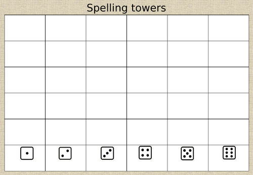 Spelling Towers Game