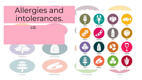 Allergies and intolerances - KS3 Food Technology