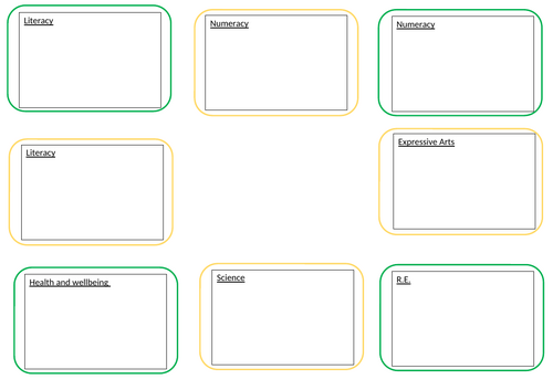 Homework Grid Template
