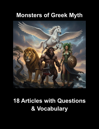 Monsters OF Greek Myth Workbook (18 Assignments