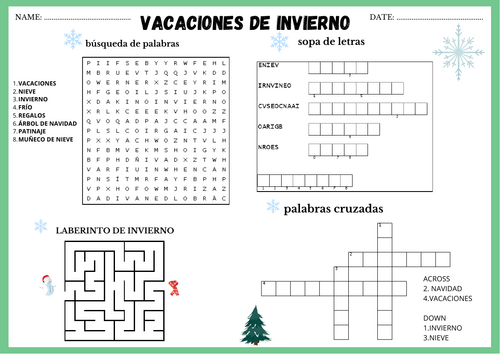 Diversión de Vacaciones de Invierno – ¡4 Rompecabezas en Uno!