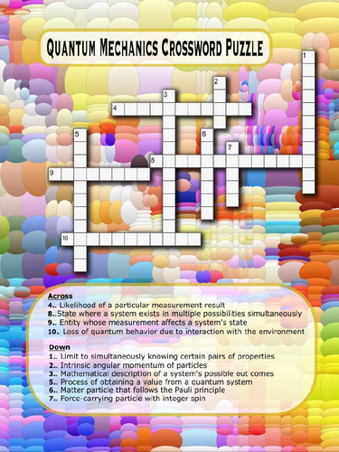 Quantum Mechanics Crossword