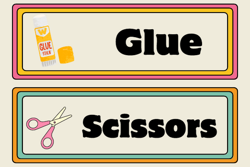 Classroom resource labels