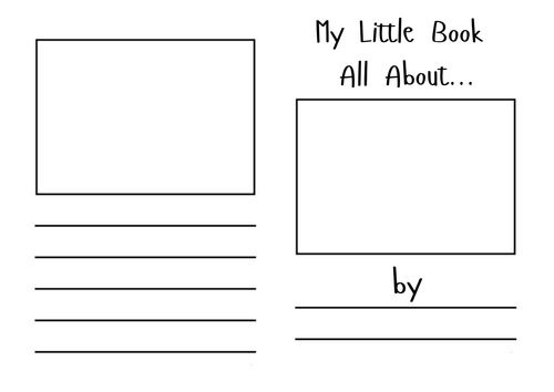 Little blank writing book templates - EYFS