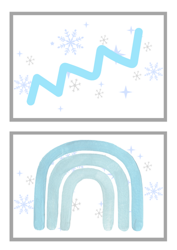 Winter themed mark making