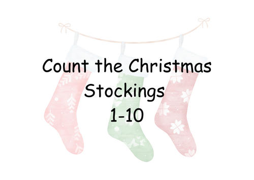Count the Christmas Stockings 1-10