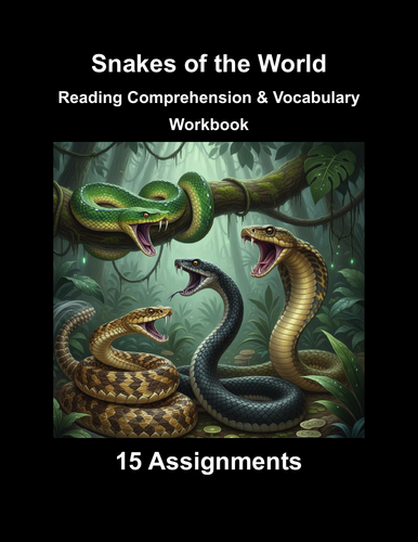 Snakes of the World Workbook: Reading Comprehension & Vocabulary
