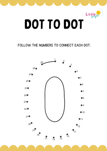 Dot-to-Dot Number Activity Pack,  Early Maths Worksheets (1–20)