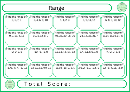 Range - 20 Questions