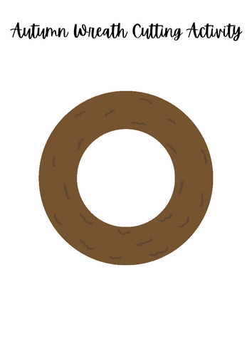 Autumn Wreath Cutting Activity