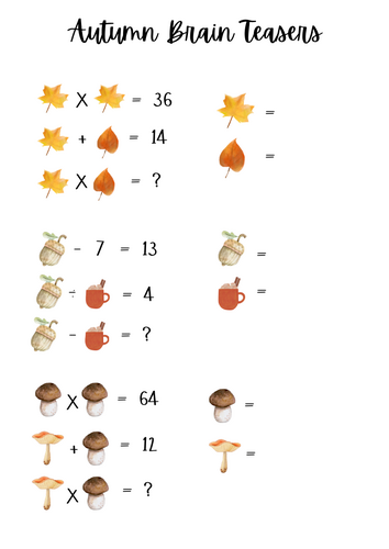 Autumn Brain Teaser
