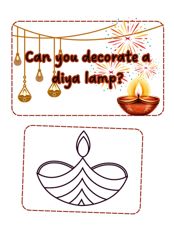 Diwali decorate a diya