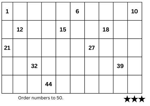 50 number square
