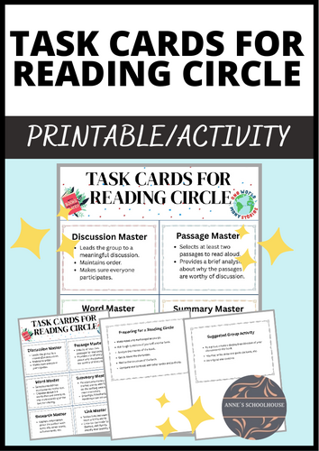 Reading Circle and Literature Circle Task cum Role Cards