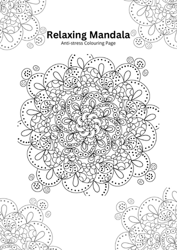 Mandala - Rangoli - Anti-Stress Colouring