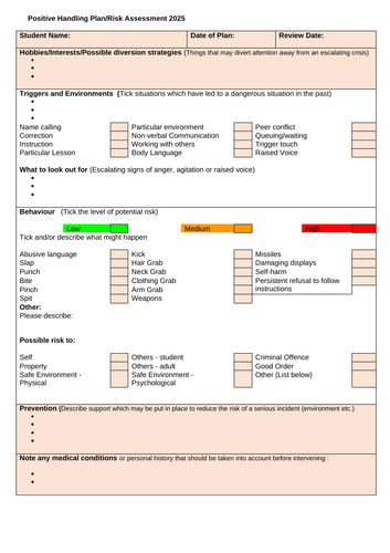 PositiveHandling Plan 2025