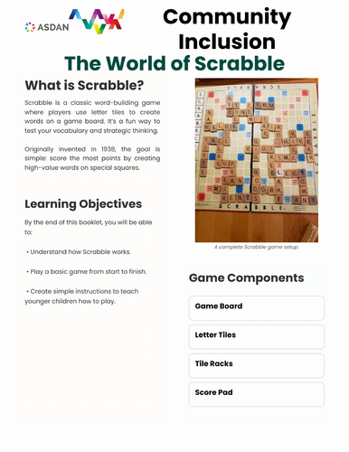 ASDAN Life Skills - Community Inclusion - Explaining Scrabble Task ...