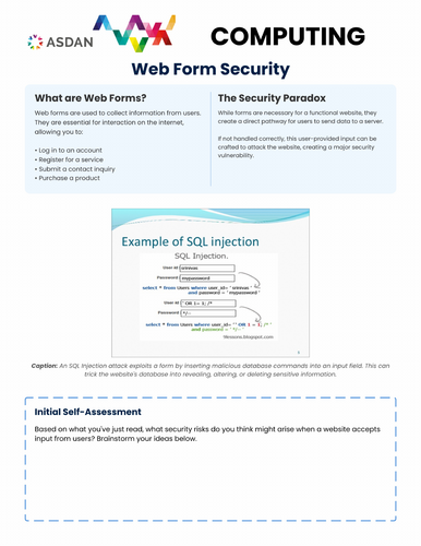 ASDA Computing - Web Development - Web Security - A7