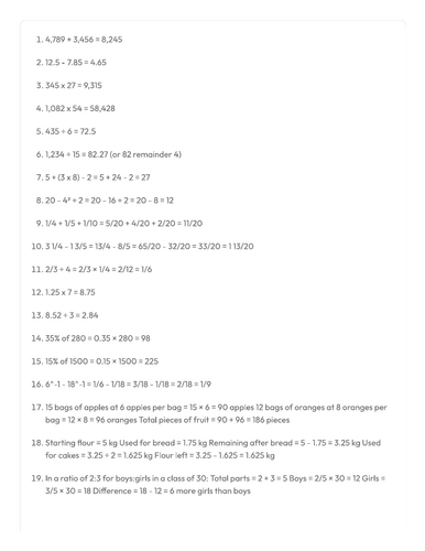 Year 6 SATS Maths Arithmetic Assessment Paper - 2