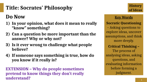 Socrates' Philosophy