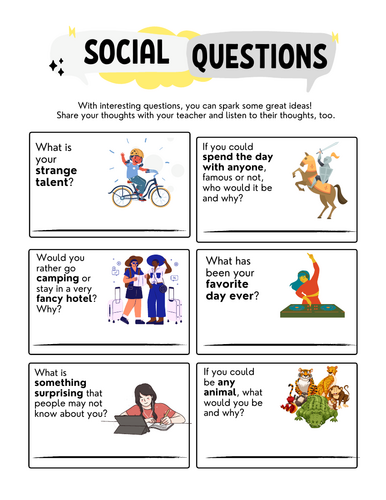 FREE Social Pragmatic Language Questions for Fun Conversations