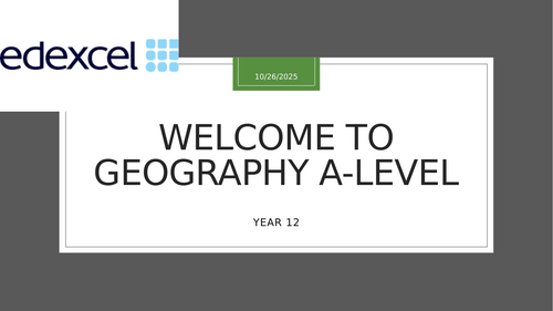 Edexcel a level geography introduction