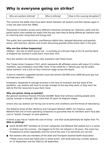 Edexcel Citizenship Theme D L9&10 What are trade unions?